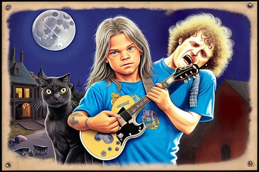 Generated image of young Ugly Kid Joe and Harry Chapin
